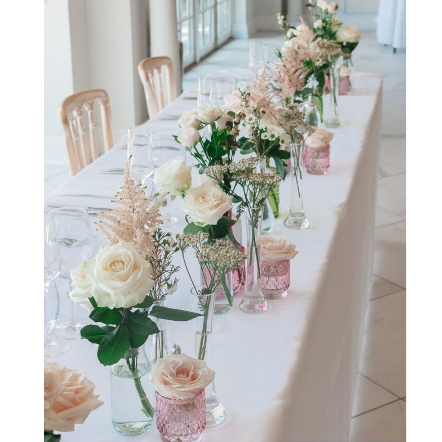 Baby Born table flower arrangement in Dubai, UAE