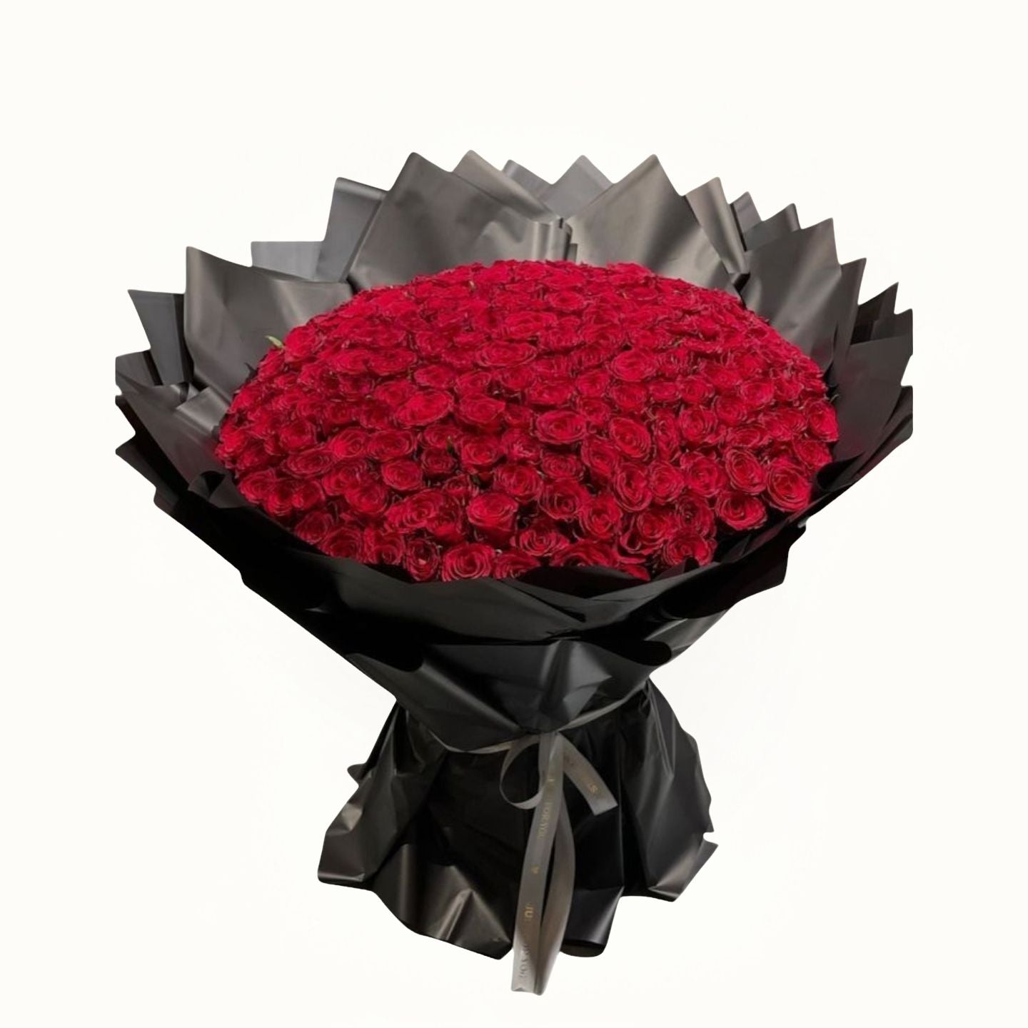55 Red Roses Black Bouquet Dubai, UAE