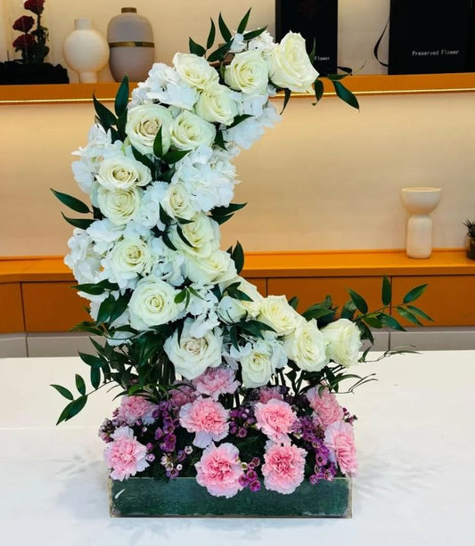 White and Pink Flower Arrangement in Dubai