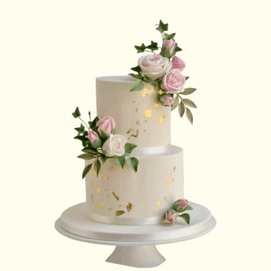 Golden Cheese Cake with flower patels Dubai, UAE