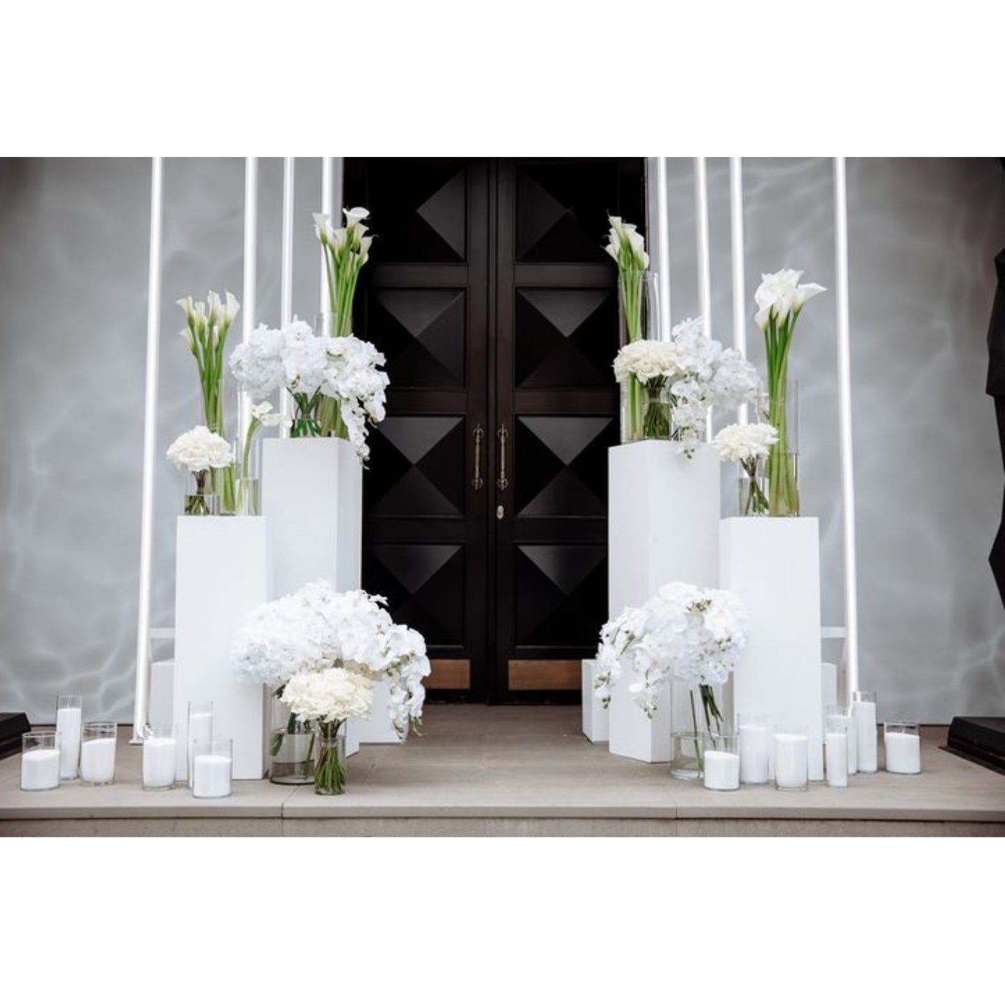 White Flower anniversary decoration in dubai, UAE