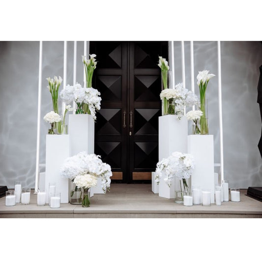 White Flower anniversary decoration in dubai, UAE