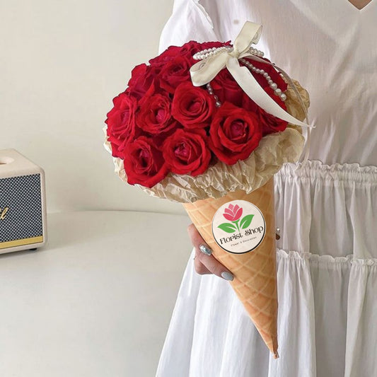 Ice Cream Red Roses in Dubai