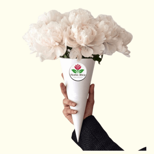 Ice Cream White Roses in Dubai