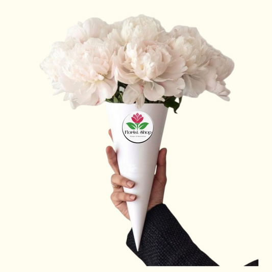 Ice Cream White Roses in Dubai