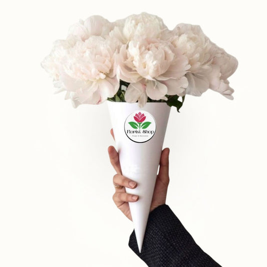 White Flower Con | Soft Pink Flower Bouquet
