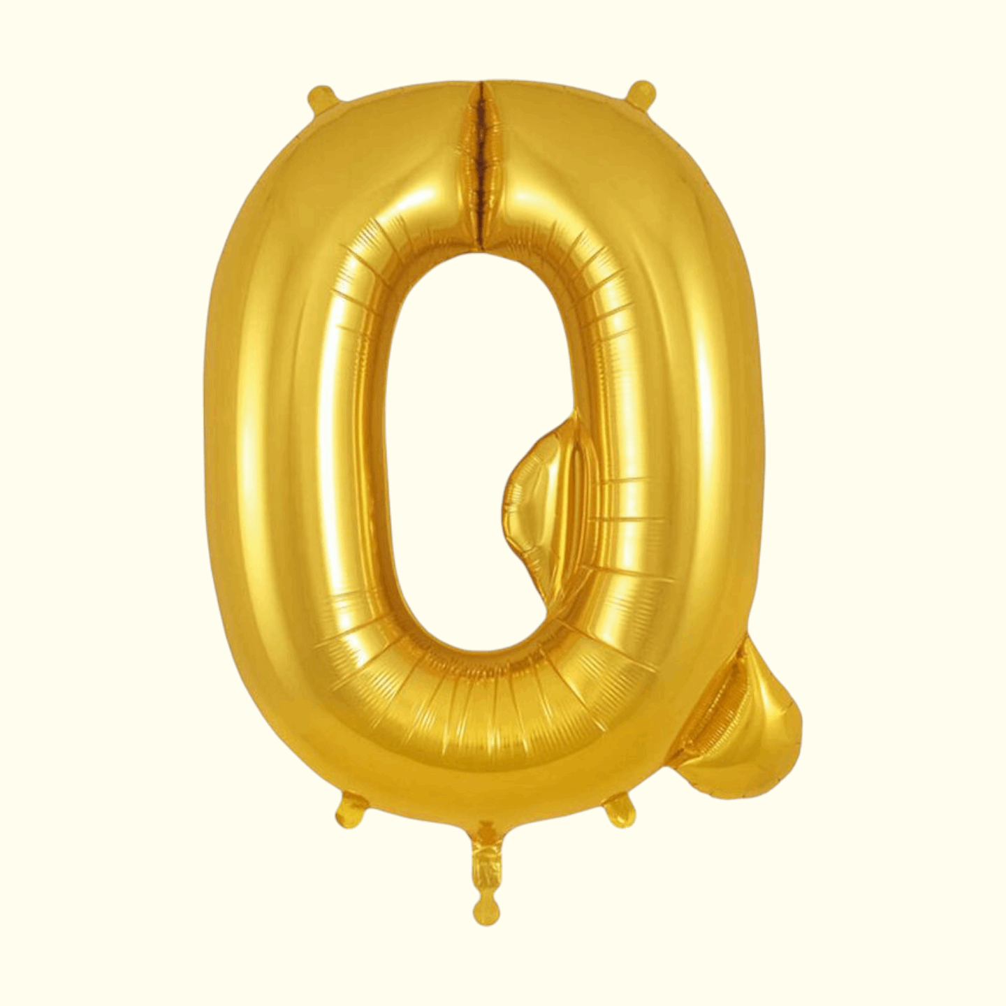 Gold number 0 balloon on a white background
