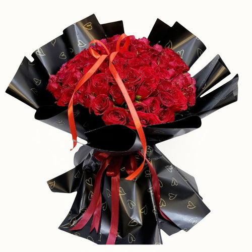 Red roses flower bouquet | Black flower bouquet DUbai, UAE