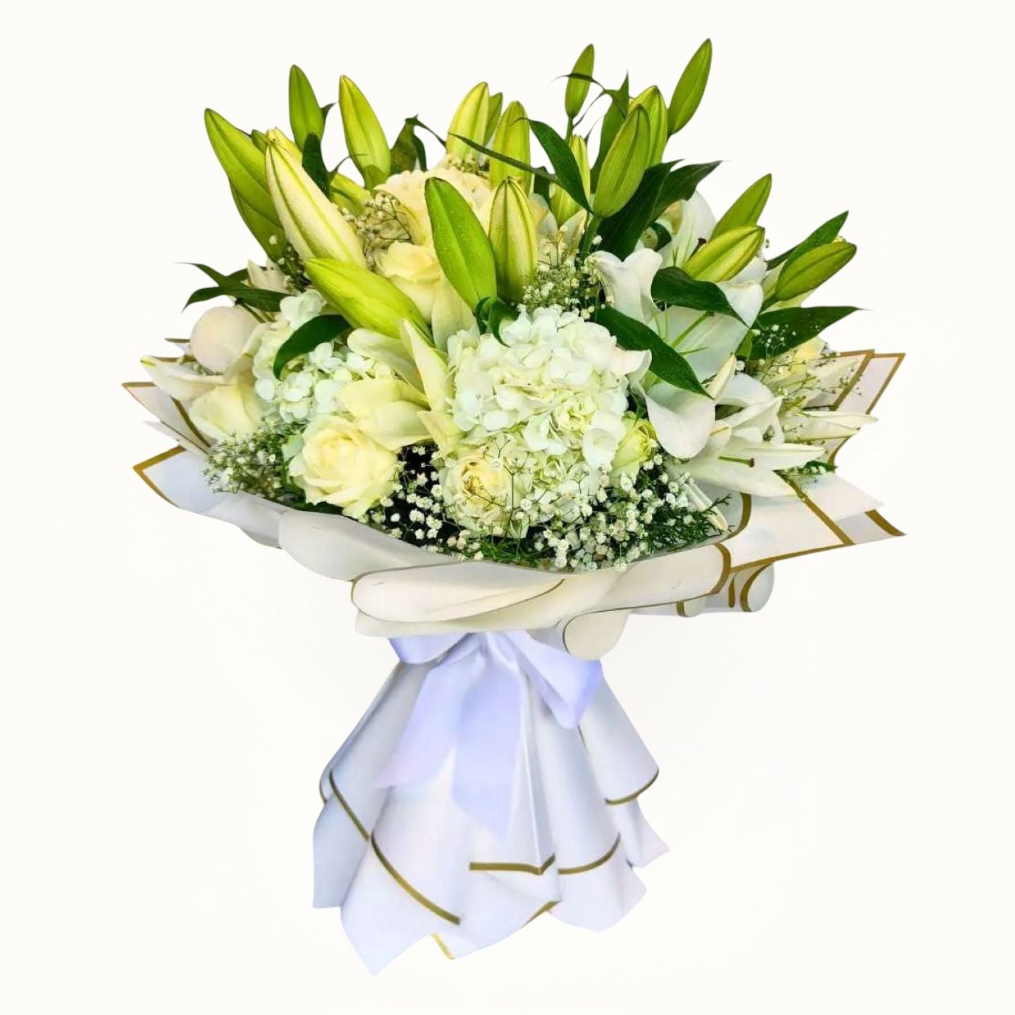 White Lilies Flower Bouquet Dubai, UAE