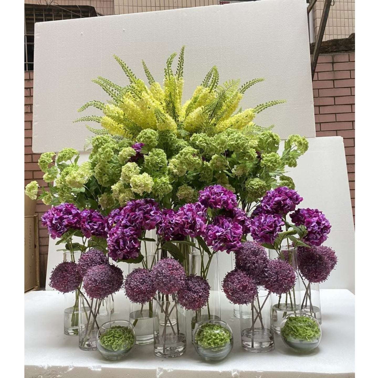 Purple and green Onion flower Arrangement Dubai, UAE