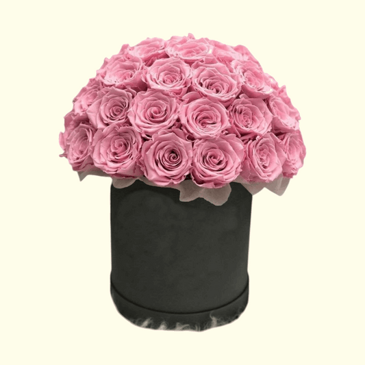 Pink roses box with same day flower delivery in Dubai, UAE 