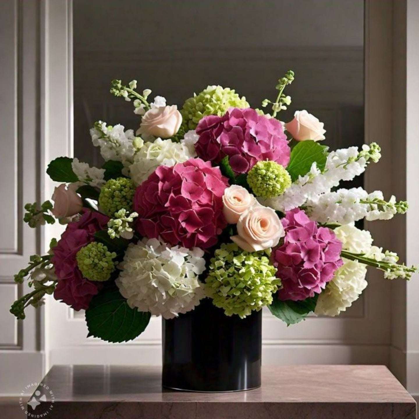 Pink Hydrangea Flower Arrangement