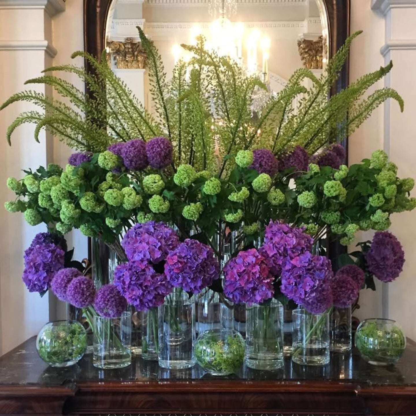 Purple Hydrangea Flower Arrangement Dubai, UAE