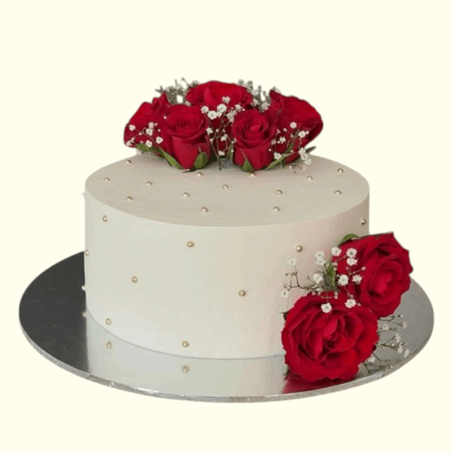 Choco Vanilla Cake with Red Roses in Dubai, UAE