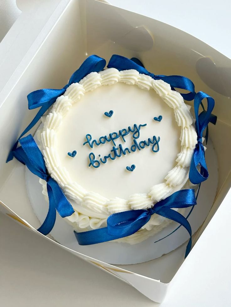 Blue Ribbon Cake for Husband Birthday