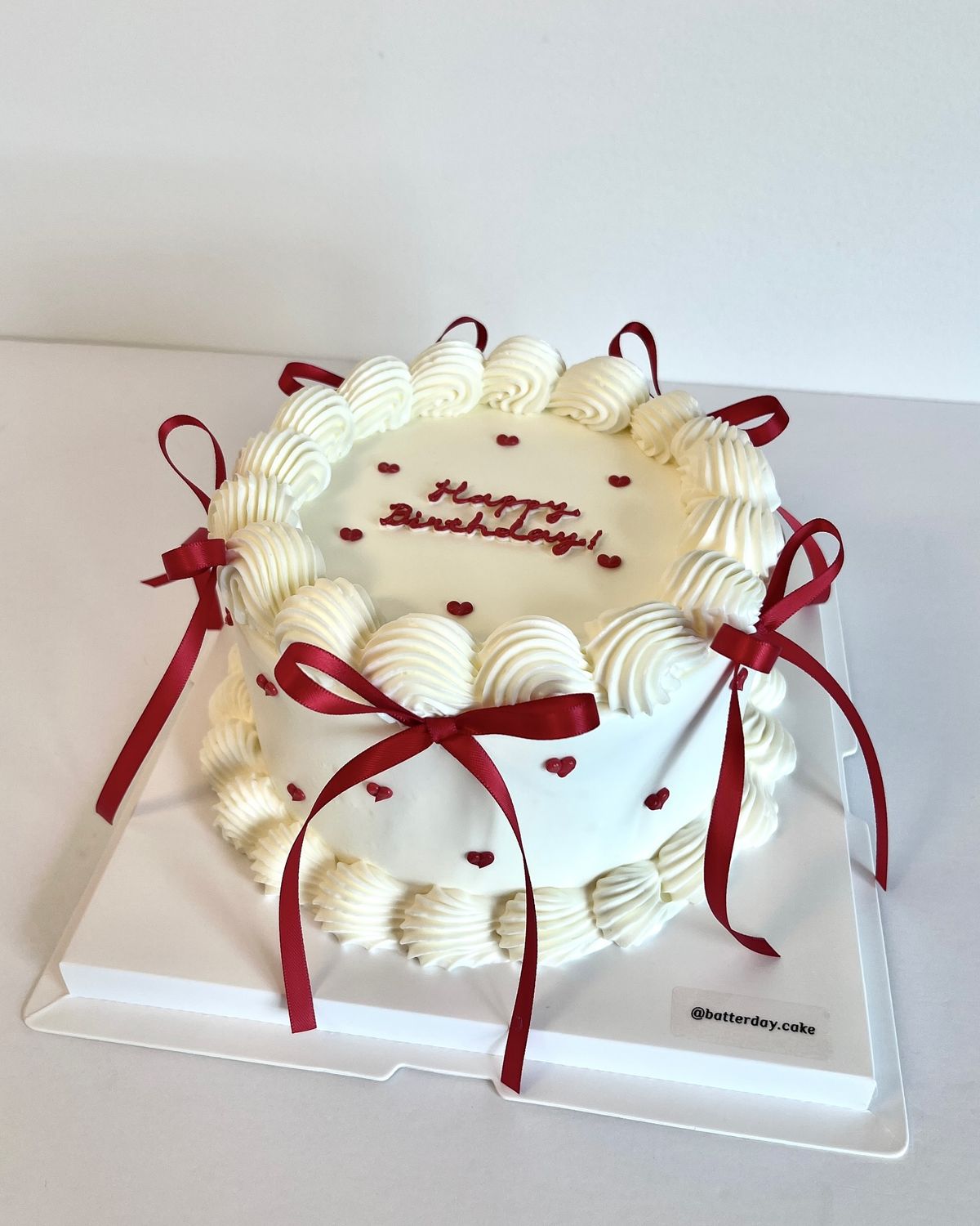 Red Ribbon Cake for Husband birhthday