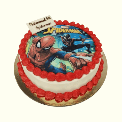 Spiderman Cartoon Photo Delight Cake