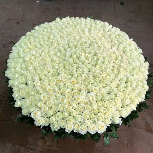 White roses bouquet in Dubai, UAE